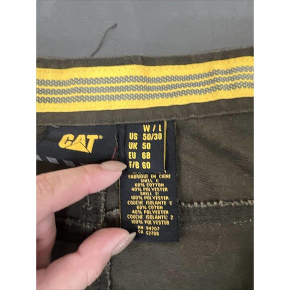 Caterpillar Work Pants Men's CAT Trademark Holster CARGO Tool Pockets sz 50/30 - Picture 6 of 12